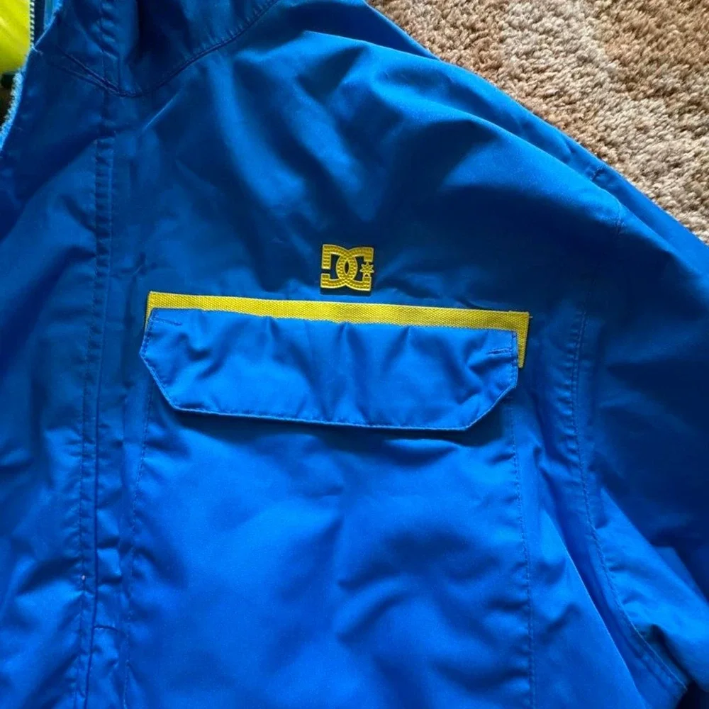 DC Shoes blue & yellow polyester ski jacket